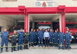 Στην Πυροσβεστική Υπηρεσία ο Κώστας Σκρέκας με ευχές για μια καλή αντιπυρική περίοδο
